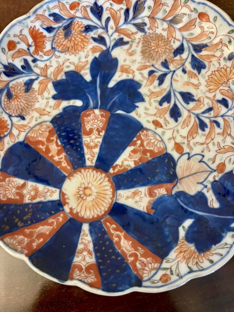 Antique Pair of Japanese Imari Plates